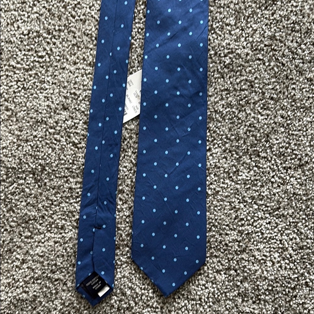J.Crew Men’s Blue Polka Dot Tie - New